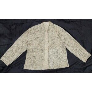 Vtg 1981 Halston Couture Collector Hand Beaded Bugle Jacket
